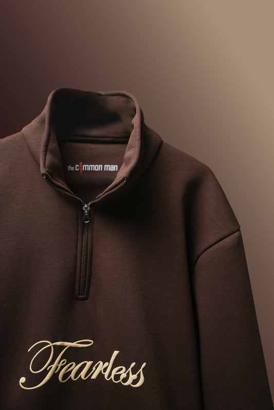 Fearless Half-Zip Sweatshirt - Cocoa Brown
